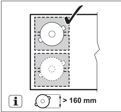 ELECTROLUX EIV654  -  EIV654 - Diámetro y posición del utensilio de cocina - 2