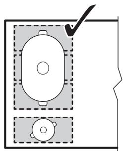 ELECTROLUX EIV654 - EIV654 - Posicao correta dos tachos: - 1