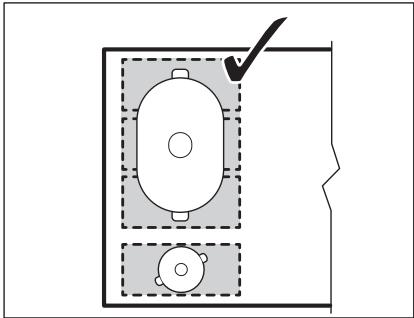 ELECTROLUX EIV654  -  EIV654 - Pravi polożaj posode: - 1