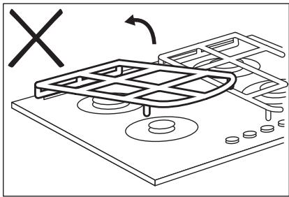 AEG HKB75540NB  -  HKB75540NB - Retrait des supports de casserole - 4