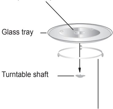 Glass tray Turntable shaft