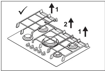 AEG HVB95920IB - Retrait des supports de casserole - 2