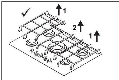 AEG HVB95920IB - Extracción de los soportes para sartenes - 1