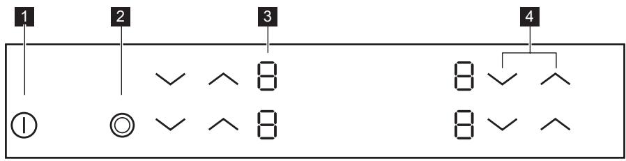 AEG HK624010XB - Disposición del panel de control - 1