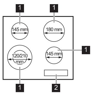 AEG HK624010XB - Cooking surface layout - 1