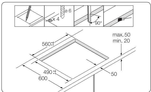 SAMSUNG NZ64M3707AK/UR  -  NZ64M3707AK/UR - Installera på arbetsbänk - 3