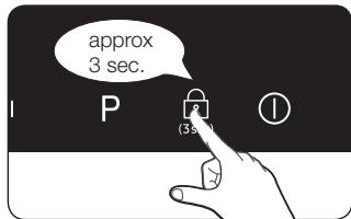 SAMSUNG NZ64M3707AK/UR  -  NZ64M3707AK/UR - Switching the child safety lock on / off - 1