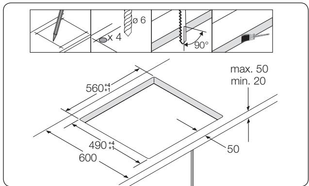SAMSUNG NZ64M3707AK/UR  -  NZ64M3707AK/UR - Einbau in eine Arbeitsplatte - 2