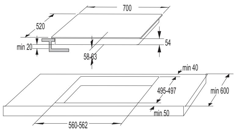 GORENJE IS730BSC - IS730BSC - INSTALLATION DE LA TABLE DE CUISSON - 3