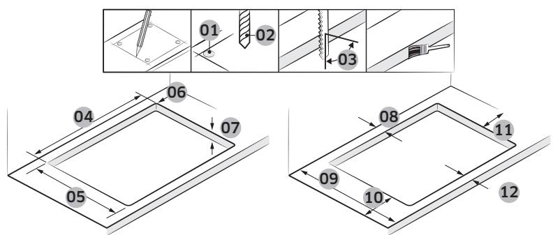 SAMSUNG NZ64N9777GK/E1 - Installatie van de kookplaat - 1