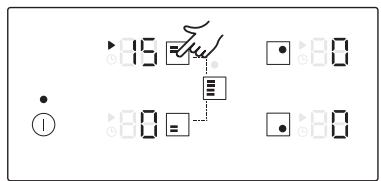 SAMSUNG NZ64N9777GK/E1 - Sélection d'une zone de cuisson et d'une puissance - 1