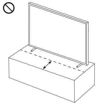 SAMSUNG THE FRAME QE49LS03RAUXXC - Środki ostrożnosci podczas instalacje televizora na podstawie - 2