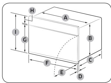 SAMSUNG NQ50K3530BM - Dimensions requises pour l'installation - 1