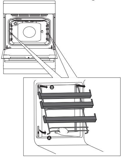 GORENJE EIT6355XPD - Démontage et nettoyage des gradins en FIL et des glissières télescopiques - 1
