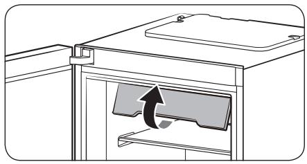 SAMSUNG RZ32M753EB1 - Het deksel van de bovenste plank openen (alleen bepaalde modellen) - 1