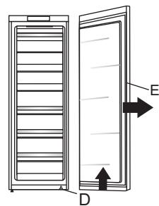 GORENJE FN6192DHW - Remontage de la poignée avec charnière: - 4