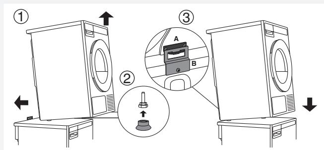 ASKO T408HD.T.P - T408HD.T.P - How to stack a dryer onto the washing machine (ASKO): - 6