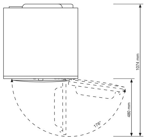 ASKO T408HD.T.P - T408HD.T.P - Opening the dryer door (top view) - 1