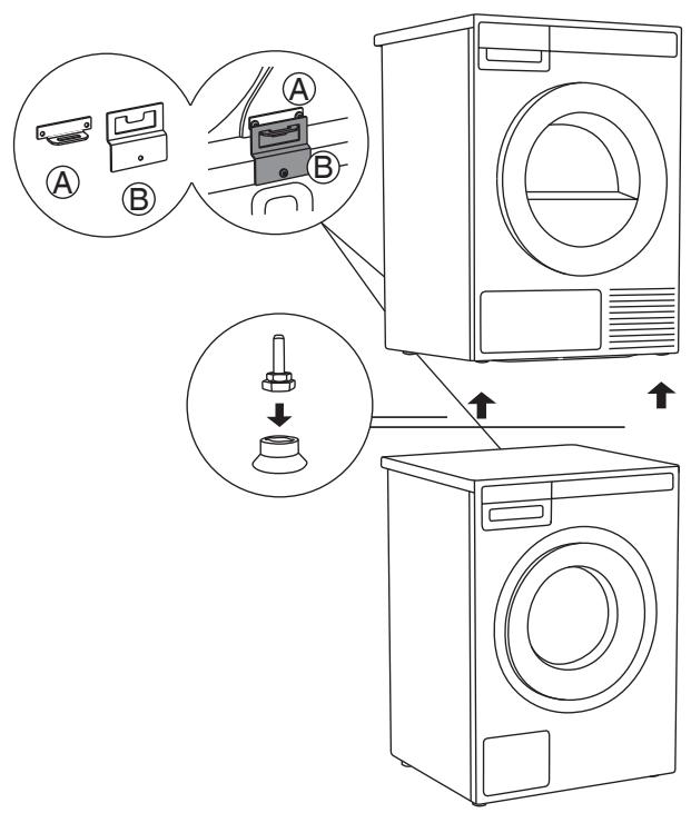 ASKO T611HX.W - T611HX.W - Pose en colonne sur un lave-linge - 1