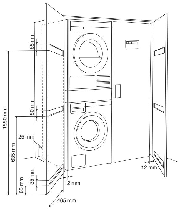 ASKO T611HX.W - T611HX.W - Exigences de ventilation pour les apparèils de buanderie ASKO et leur encastrement dans un meuble - 1