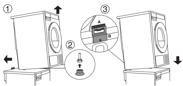 ASKO T611HX.W - T611HX.W - Comment monter le sèche-linge sur le lava-linge (ASKO): - 7
