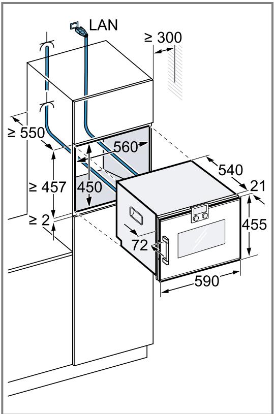 GAGGENAU BSP270111  -  BSP270131 -  BSP270111 -  BSP270101 - Installer l'appareil dans un meuble haut - 3