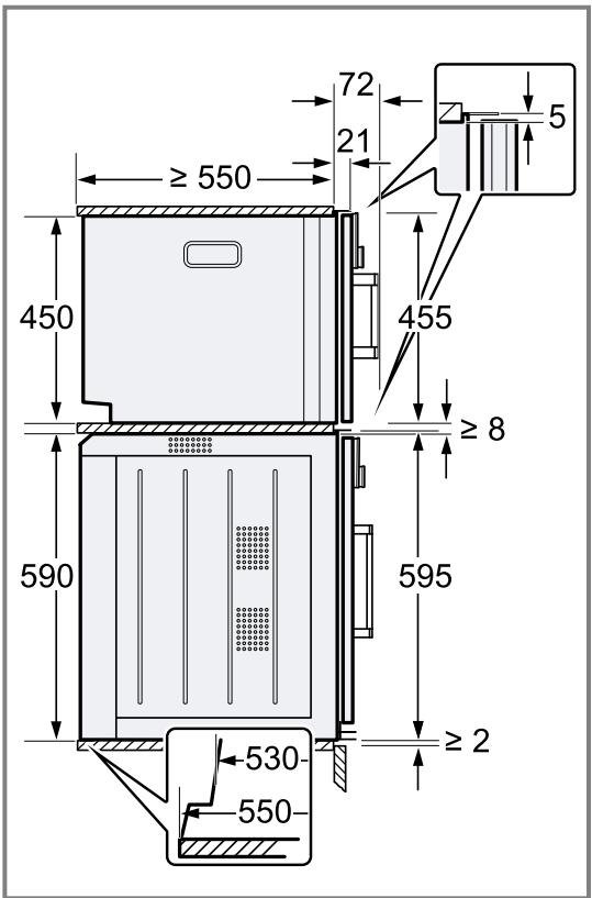 GAGGENAU BSP270111  -  BSP270131 -  BSP270111 -  BSP270101 - Installer l'appareil dans un meuble haut - 2