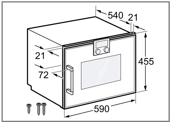 GAGGENAU BSP270111  -  BSP270131 -  BSP270111 -  BSP270101 - Dimensions de l'appareil - 1