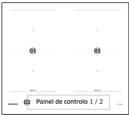 SAMSUNG NZ64B5046FK/U1 - Zonas de aquecimiento - 6