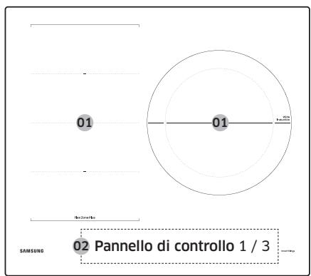 SAMSUNG NZ64B5046FK/U1 - Zone di cottura - 2