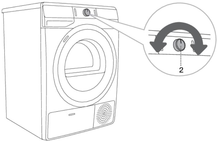 GORENJE DEH92/G  -  DEH92/G - Étape 3 : Sélection du programme de séchage - 1