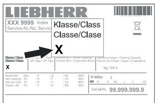 LIEBHERR GG 5260 - Classe climatique - 1