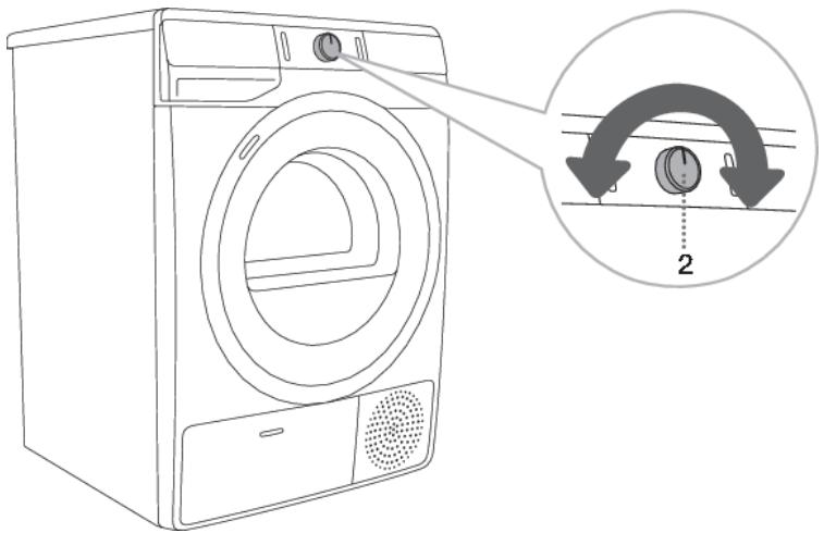 GORENJE DEH83/GI - Étape 3 : sélection du programme de séchage - 1