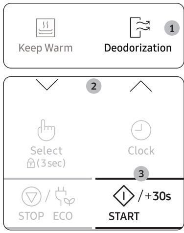 SAMSUNG MG22T8254AB/E1 - Utilizar as functionales de eliminacao de cheiros - 1