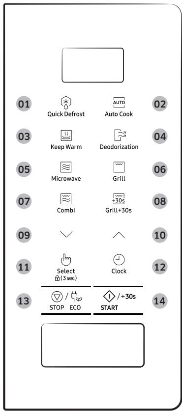 SAMSUNG MG22T8254AB/E1 - Tableau de commande - 1