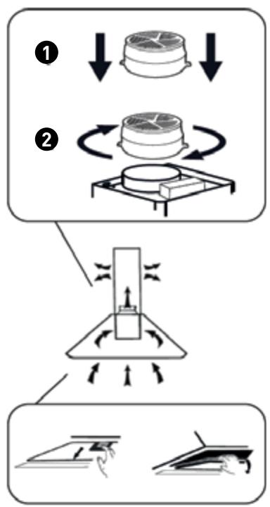 VALBERG CIH 90 EGK 302C  -  CIH 90 EGK 302C - Instale el filtro de carbón activo (recortable) - 1
