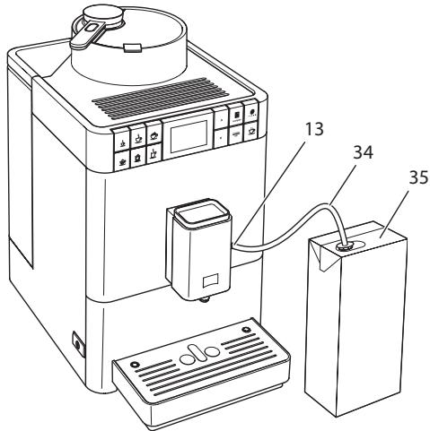 MELITTA VARIANZA CS - Melkverpakking aansluiten - 1