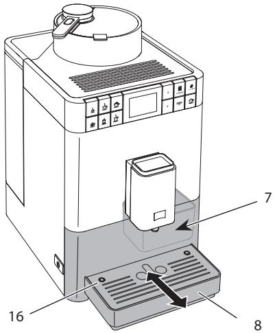 MELITTA VARIANZA CS - Tropfschale und Kaffeesatzbehälter entleeren - 1
