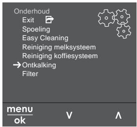 MELITTA CAFFEO BARISTA TS - Submenu's oproepen - 1