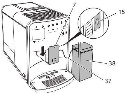 MELITTA CAFFEO BARISTA TS - Connecting the milk container (depending on the model) - 1