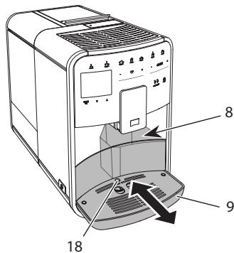 MELITTA CAFFEO BARISTA TS - Tropfschale und Kaffeesatzbehälter entleeren - 1