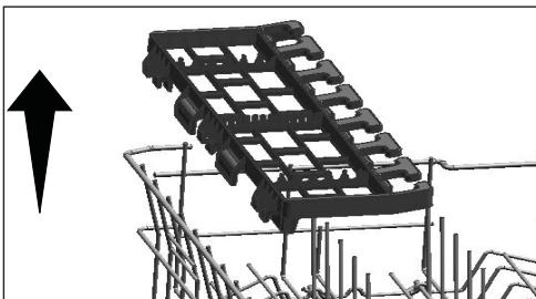 GRUNDIG GNVP4631B - Grille de service multifonction du panier supérieur - 2