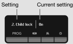 ASKO DBI2348IB.B - Open the dishwasher's Settings menu - 1