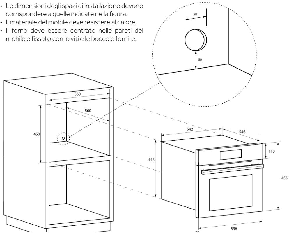 HAIER HWO45NM6OXB1  -  HWO45NM6OXB1 - INSTALLAZIONE DEL FORNO SUL PIANO DI CUCINA - 1