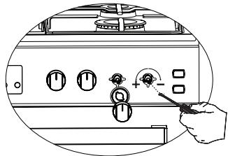 VALBERG MC 90 5MFC D K 034T  -  MC 90 5MFC D X 034T -  MC 90 5MFC D K 034T - Réglage réduit du début de gaz pour les robinets de cuisson - 3