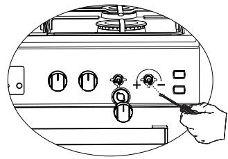 VALBERG MC 90 5MFC D K 034T  -  MC 90 5MFC D X 034T -  MC 90 5MFC D K 034T - Réglage réduit du début de gaz pour les robinets de cuisson - 2