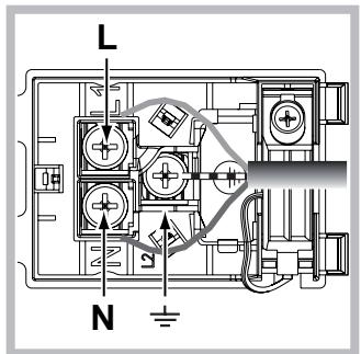 HOTPOINT FI7861SHBLHA - Fitting the power supply cable - 2