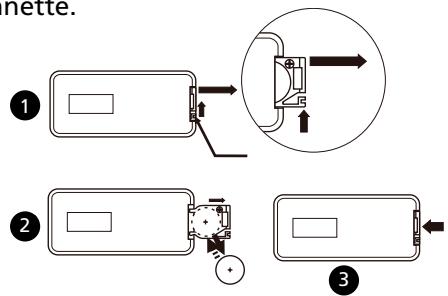 QLIMA LK1051 - COMMENT REMPLACER LES BATTERIES DE LA TÉLÉCOMMANDE - 1