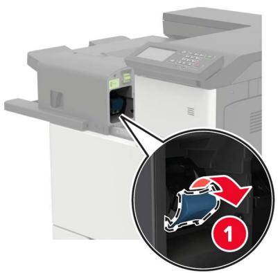 LEXMARK CS921DE - Remplacement de la cartouche d'agrafes dans l'unité de finition d'agrafage - 2