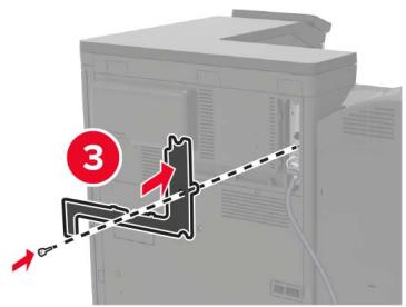 LEXMARK CS921DE - Installation de l'unité de finition d'agrafage/perforation ou l'unité de finition de livret - 14